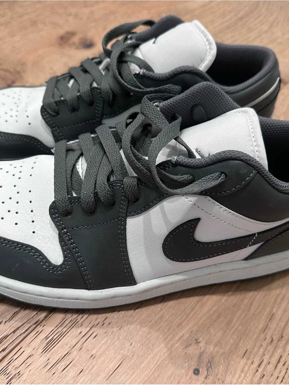 Nike Low-Top Sneakers in White and Dark Gray